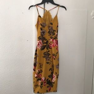 Backless Floral Dress